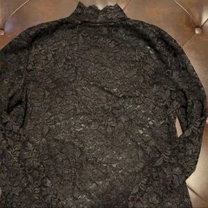 Black Lace Long Sleeve Top